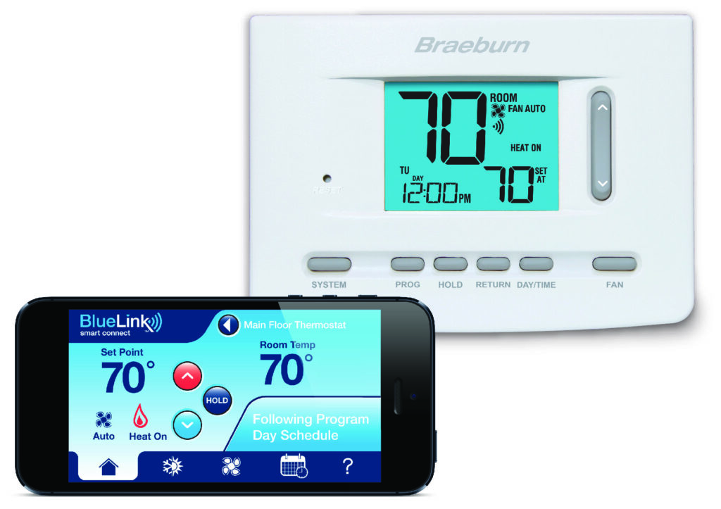 Braeburn thermostat and phone